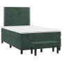 Cama box spring con colchón terciopelo verde oscuro 120x190 cm de , Camas y somieres - Ref: Foro24-3270466, Precio: 432,48 €,...