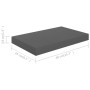 Gray glossy MDF floating wall shelf 40x23x3.8 cm by vidaXL, Shelves and shelves - Ref: Foro24-323784, Price: 16,75 €, Discoun...