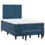 Cama box spring con colchón terciopelo azul oscuro 120x190 cm de , Camas y somieres - Ref: Foro24-3270479, Precio: 438,50 €, ...