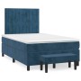 Cama box spring con colchón terciopelo azul oscuro 120x190 cm de , Camas y somieres - Ref: Foro24-3270485, Precio: 437,81 €, ...