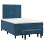 Cama box spring con colchón terciopelo azul oscuro 120x190 cm de , Camas y somieres - Ref: Foro24-3270485, Precio: 437,81 €, ...