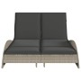 Light gray synthetic rattan sun lounger with cushions 114x205x73 cm by , Loungers - Ref: Foro24-368292, Price: 265,14 €, Disc...