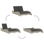 Light gray synthetic rattan sun lounger with cushions 114x205x73 cm by , Loungers - Ref: Foro24-368292, Price: 265,14 €, Disc...