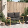 Garden bench with black synthetic rattan cushion and acacia wood by , garden benches - Ref: Foro24-365862, Price: 107,10 €, D...