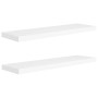 Floating wall shelves 2 units white MDF 90x23.5x3.8 cm by vidaXL, Shelves and shelves - Ref: Foro24-323818, Price: 40,04 €, D...