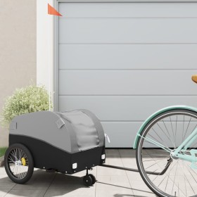 Bicycle trailer, black and gray iron, 30 kg. by , Bicycle trailers - Ref: Foro24-94140, Price: 91,99 €, Discount: %