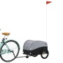 Bicycle trailer, black and gray iron, 30 kg. by , Bicycle trailers - Ref: Foro24-94140, Price: 91,99 €, Discount: %