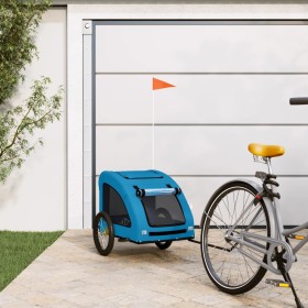 Bicycle pet trailer, iron frame, blue Oxford fabric by , pet strollers - Ref: Foro24-93967, Price: 95,99 €, Discount: %