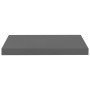 Set of 2 floating wall shelves in glossy gray MDF, 50x23x3.8 cm by vidaXL, Shelves and shelves - Ref: Foro24-323788, Price: 2...