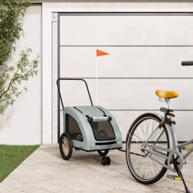 Bicycle pet trailer, iron frame, gray Oxford fabric by , pet strollers - Ref: Foro24-93986, Price: 114,99 €, Discount: %