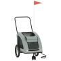 Fahrradanhänger Haustiere Bügeleisen Oxford Stoff grau von , Kinderwagen für Haustiere - Ref: Foro24-93986, Preis: 114,99 €, ...