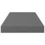 Set of 2 floating wall shelves in glossy gray MDF, 50x23x3.8 cm by vidaXL, Shelves and shelves - Ref: Foro24-323788, Price: 2...