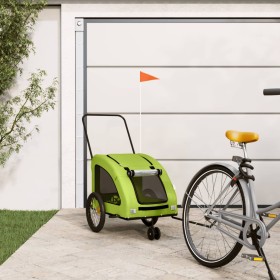 Bicycle pet trailer, iron frame, green Oxford fabric by , pet strollers - Ref: Foro24-93990, Price: 113,99 €, Discount: %