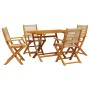 5-piece garden dining set made of solid wood and beige polypropylene. by , Garden sets - Ref: Foro24-3281699, Price: 380,68 €...