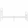 Metal bed frame with white headboard and footboard 75x190 cm by , Beds and slatted bases - Ref: Foro24-376657, Price: 86,94 €...