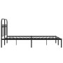 Bed frame with black metal headboard 120x200 cm by , Beds and slatted bases - Ref: Foro24-376598, Price: 113,81 €, Discount: %