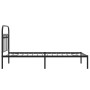 Bed frame with black metal headboard 90x200 cm by , Beds and slatted bases - Ref: Foro24-376593, Price: 77,79 €, Discount: %