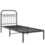 Bed frame with black metal headboard 80x200 cm by , Beds and slatted bases - Ref: Foro24-376591, Price: 74,74 €, Discount: %