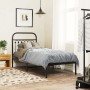 Estructura de cama con cabecero metal negro 80x200 cm de , Camas y somieres - Ref: Foro24-376591, Precio: 74,74 €, Descuento: %