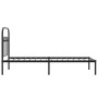 Bed frame with black metal headboard 80x200 cm by , Beds and slatted bases - Ref: Foro24-376591, Price: 74,74 €, Discount: %