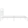 Estructura de cama de metal con cabecero blanca 135x190 cm de , Camas y somieres - Ref: Foro24-376648, Precio: 116,21 €, Desc...