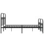 Estructura cama con cabecero y estribo metal negro 137x190 cm de , Camas y somieres - Ref: Foro24-376617, Precio: 143,99 €, D...