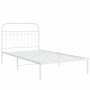 Estructura de cama de metal con cabecero blanco 100x190 cm de , Camas y somieres - Ref: Foro24-376643, Precio: 79,51 €, Descu...