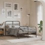 Estructura de cama con cabecero y pie metal negro 120x190 cm de , Camas y somieres - Ref: Foro24-376615, Precio: 139,79 €, De...