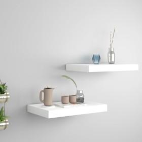 Floating wall shelves 2 pcs MDF white 40x23x3.8 cm by vidaXL, Shelves and shelves - Ref: Foro24-323806, Price: 26,99 €, Disco...