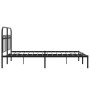 Bed frame with black metal headboard 140x200 cm by , Beds and slatted bases - Ref: Foro24-376601, Price: 118,99 €, Discount: %