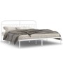 Metal bed frame with white headboard 193x203 cm by , Beds and slatted bases - Ref: Foro24-376655, Price: 132,02 €, Discount: %