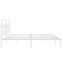 Metal bed frame with white headboard 193x203 cm by , Beds and slatted bases - Ref: Foro24-376655, Price: 131,99 €, Discount: %