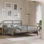 Estructura de cama cabecero y estribo metal negro 150x200 cm de , Camas y somieres - Ref: Foro24-376620, Precio: 150,96 €, De...