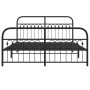 Bed frame with black metal headboard and footboard 150x200 cm by , Beds and slatted bases - Ref: Foro24-376620, Price: 150,96...