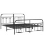 Estructura de cama cabecero y estribo metal negro 183x203 cm de , Camas y somieres - Ref: Foro24-376622, Precio: 159,32 €, De...