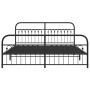 Estructura de cama cabecero y estribo metal negro 183x203 cm de , Camas y somieres - Ref: Foro24-376622, Precio: 159,32 €, De...