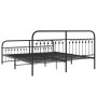 Estructura de cama cabecero y estribo metal negro 183x203 cm de , Camas y somieres - Ref: Foro24-376622, Precio: 159,32 €, De...