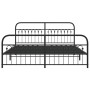 Estructura de cama cabecero y estribo metal negro 183x203 cm de , Camas y somieres - Ref: Foro24-376622, Precio: 159,32 €, De...