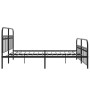 Estructura de cama cabecero y estribo metal negro 183x203 cm de , Camas y somieres - Ref: Foro24-376622, Precio: 159,32 €, De...