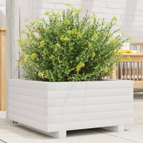 Solid white pine wood planter 50x50x26.5 cm by , Pots and planters - Ref: Foro24-847294, Price: 61,99 €, Discount: %