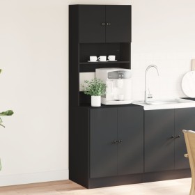 Engineered wood kitchen cabinet in black, 60x50x180 cm by , Kitchen cabinets - Ref: Foro24-3276638, Price: 201,38 €, Discount: %