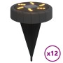 Solar ground lights for garden with ground spike warm white 12 pcs by , Outdoor lighting - Ref: Foro24-4008195, Price: 49,95 ...