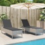 Sun loungers with cushions 2 units light gray synthetic rattan by , Loungers - Ref: Foro24-3261592, Price: 290,27 €, Discount: %