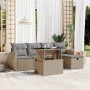 Garden sofa set with 6-piece synthetic rattan beige cushions by , Garden sets - Ref: Foro24-3275129, Price: 476,11 €, Discoun...