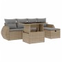 Garden sofa set with 6-piece synthetic rattan beige cushions by , Garden sets - Ref: Foro24-3275129, Price: 476,11 €, Discoun...