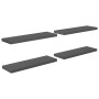 Estante flotante de pared 4 uds MDF gris brillo 80x23,5x3,8 cm de vidaXL, Estantes y estanterías - Ref: Foro24-323795, Precio...