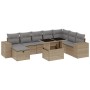 Garden sofa set 9 pieces with beige synthetic rattan cushions by , Garden sets - Ref: Foro24-3275349, Price: 671,79 €, Discou...