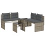 Set de sofás de jardín 4 pzas y cojines ratán sintético gris de , Conjuntos de jardín - Ref: Foro24-4003880, Precio: 282,83 €...