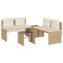 Garden sofa set with 4-piece synthetic rattan beige cushions by , Garden sets - Ref: Foro24-4003882, Price: 282,83 €, Discoun...