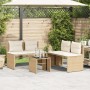 Garden sofa set with 4-piece synthetic rattan beige cushions by , Garden sets - Ref: Foro24-4003882, Price: 282,83 €, Discoun...